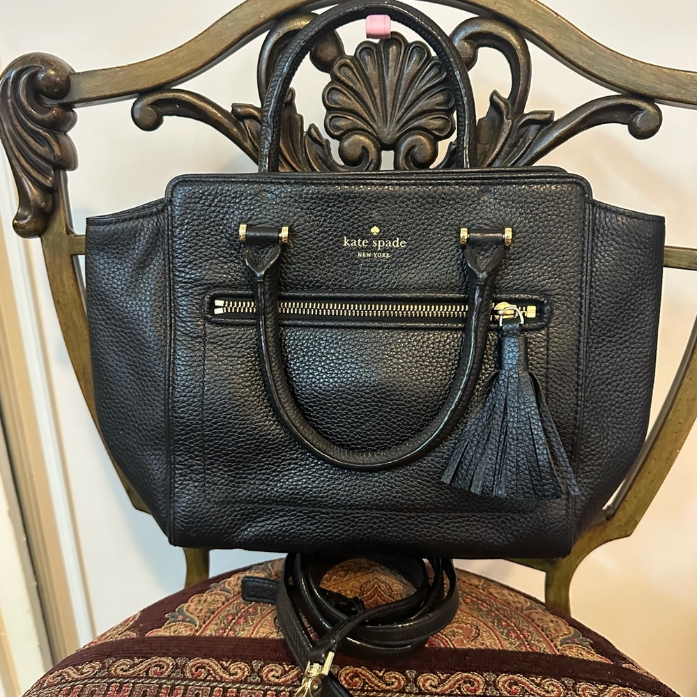 Kate Spade Black Satchel with Tassel